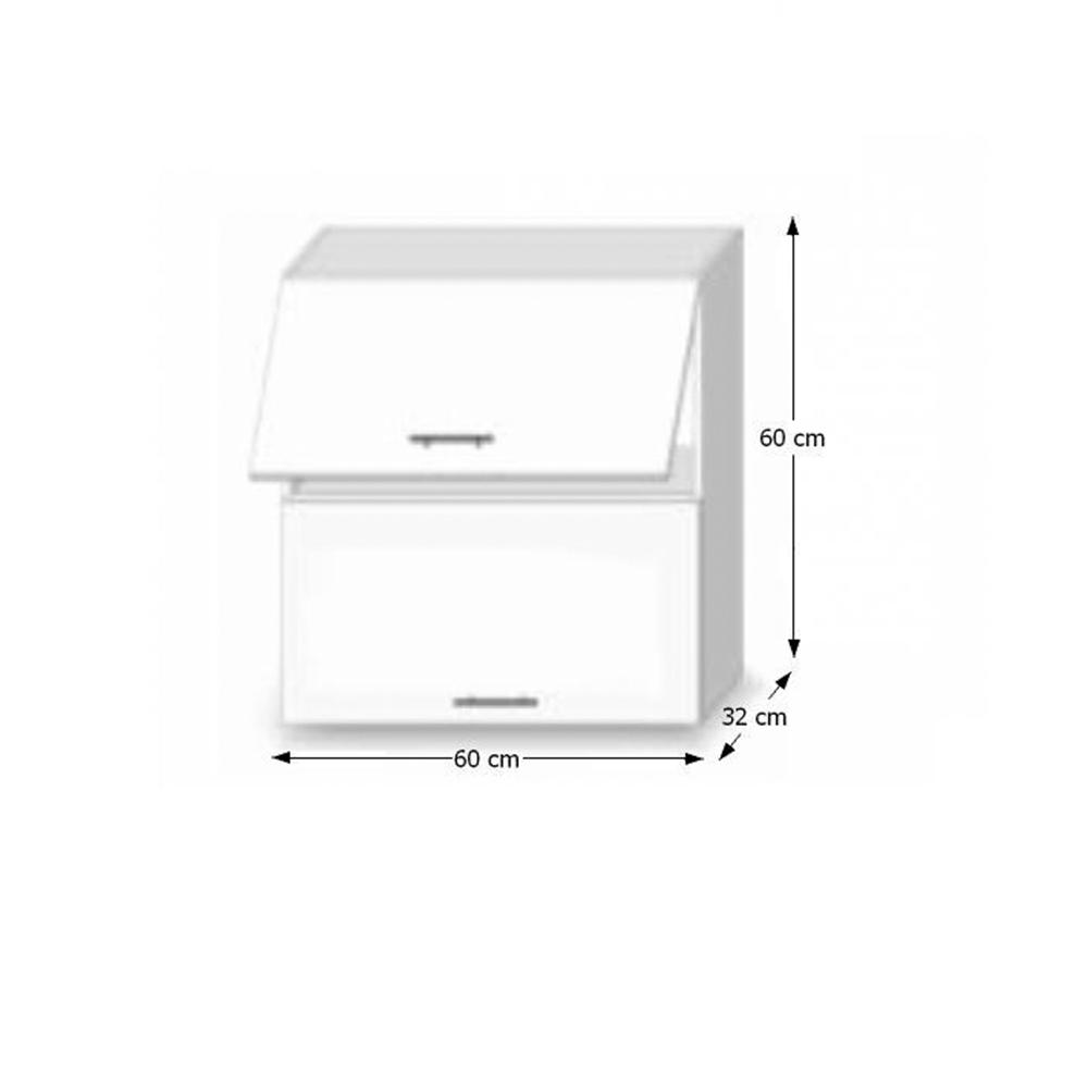 LINE C barna mdf felső konyhaszekrény 60cm
