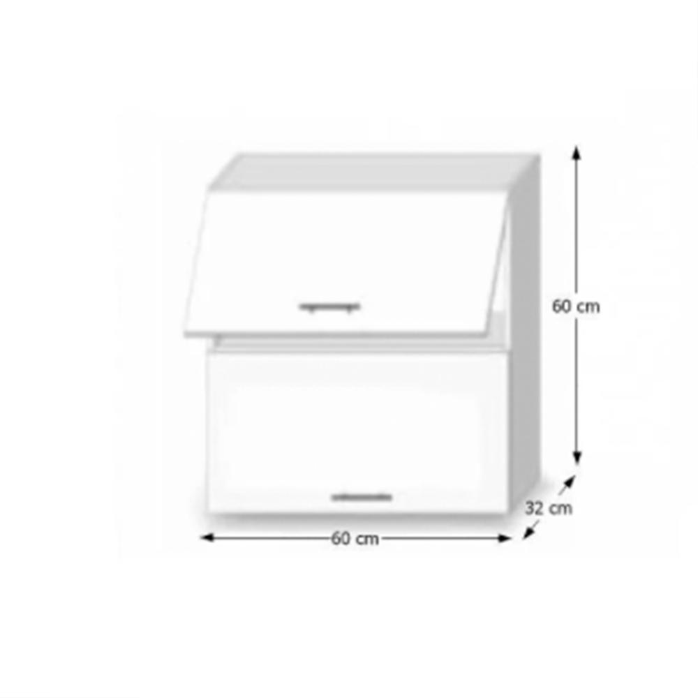 LINE C fehér mdf felső konyhaszekrény 60cm