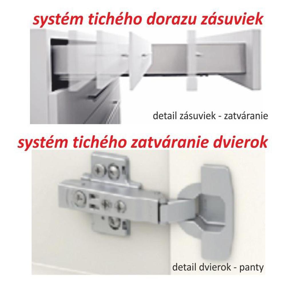 LINE D fehér mdf felső konyhaszekrény 80cm