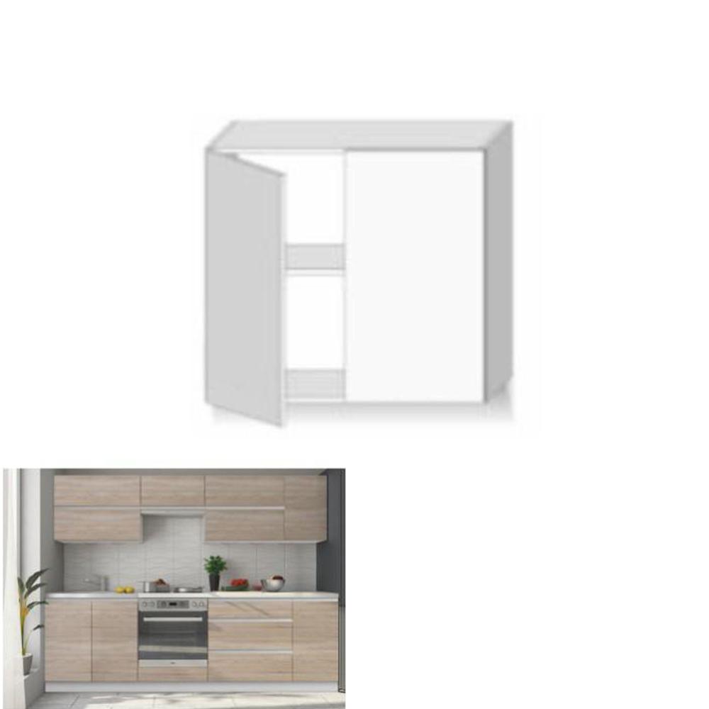 LINE D barna mdf felső konyhaszekrény 80cm