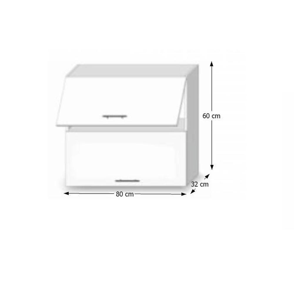 LINE E fehér mdf felső konyhaszekrény 80cm