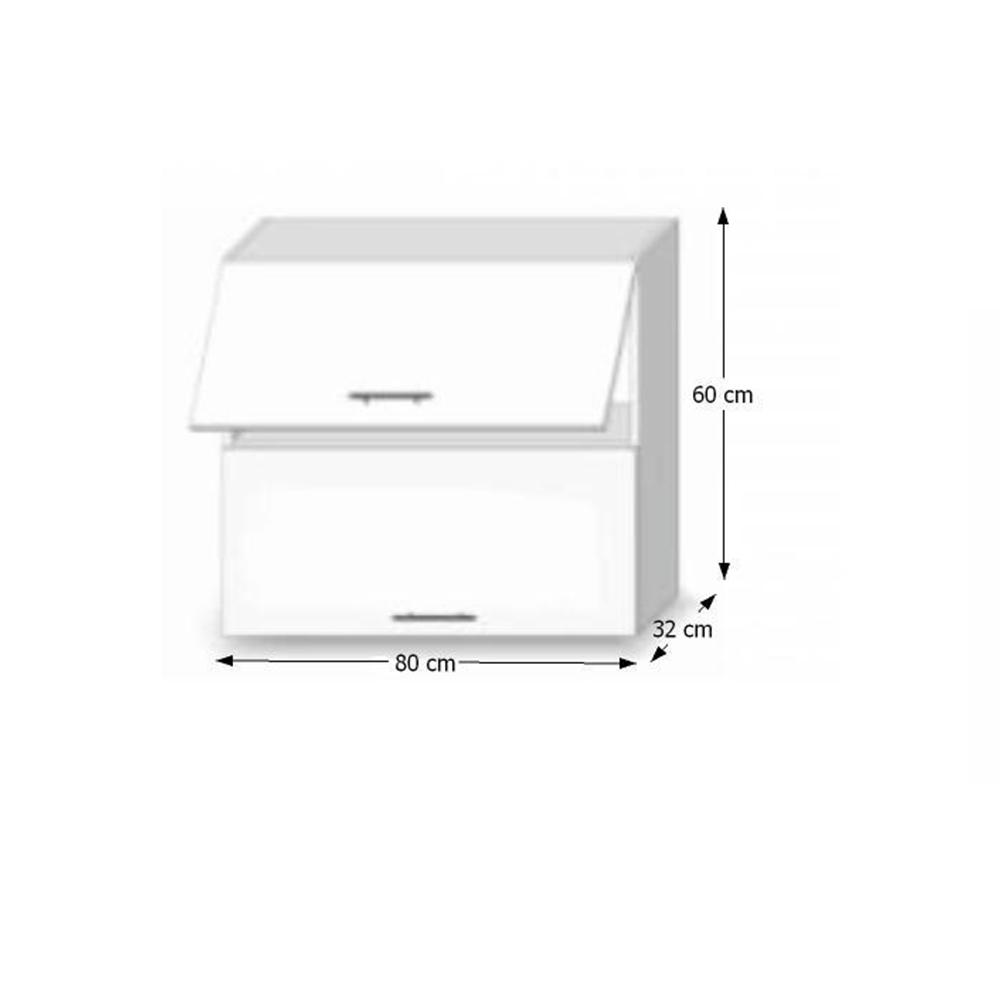 LINE E barna mdf felső konyhaszekrény 80cm