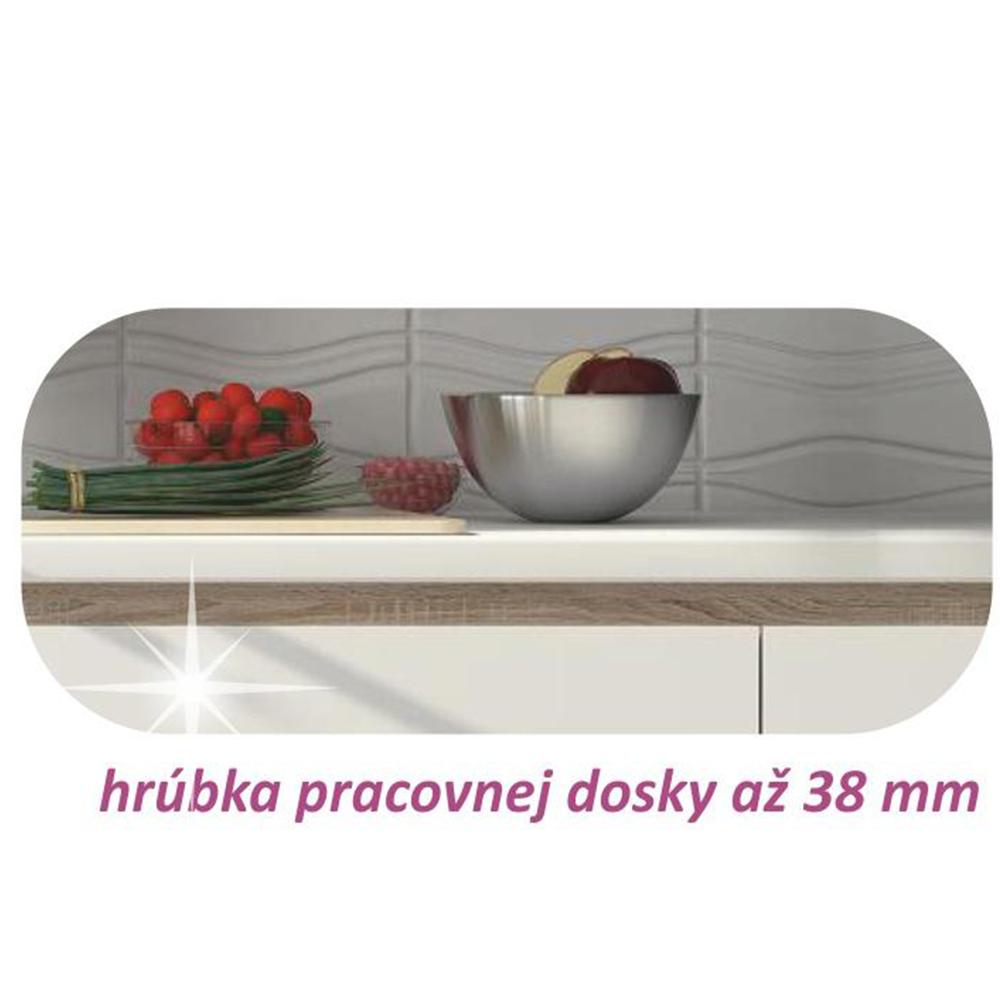 LINE II fehér mdf alsó polcos konyhaszekrény 20cm