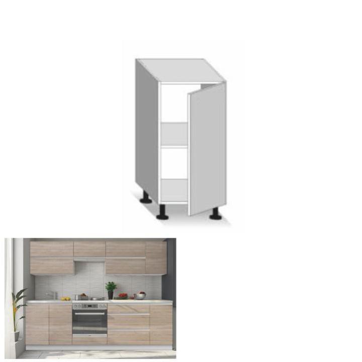 LINE barna mdf alsó konyhaszekrény jobbos 40cm