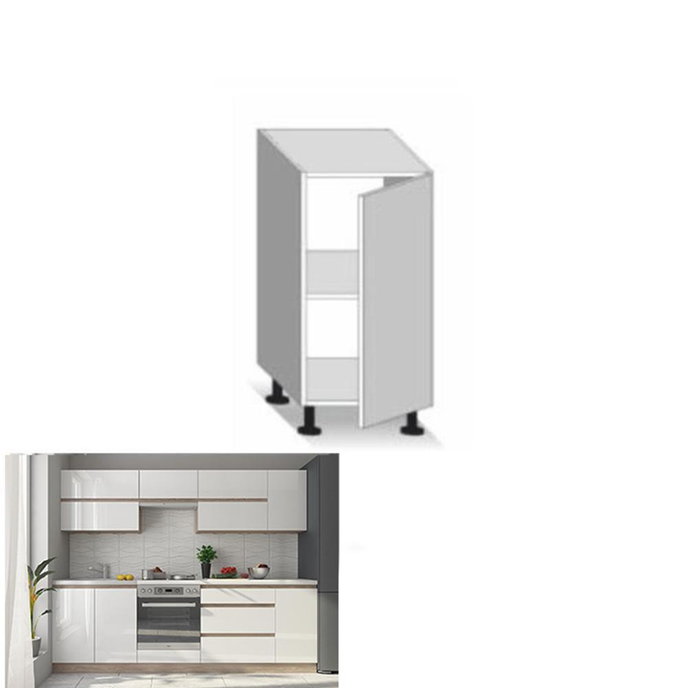 LINE fehér mdf alsó konyhaszekrény jobbos 40cm