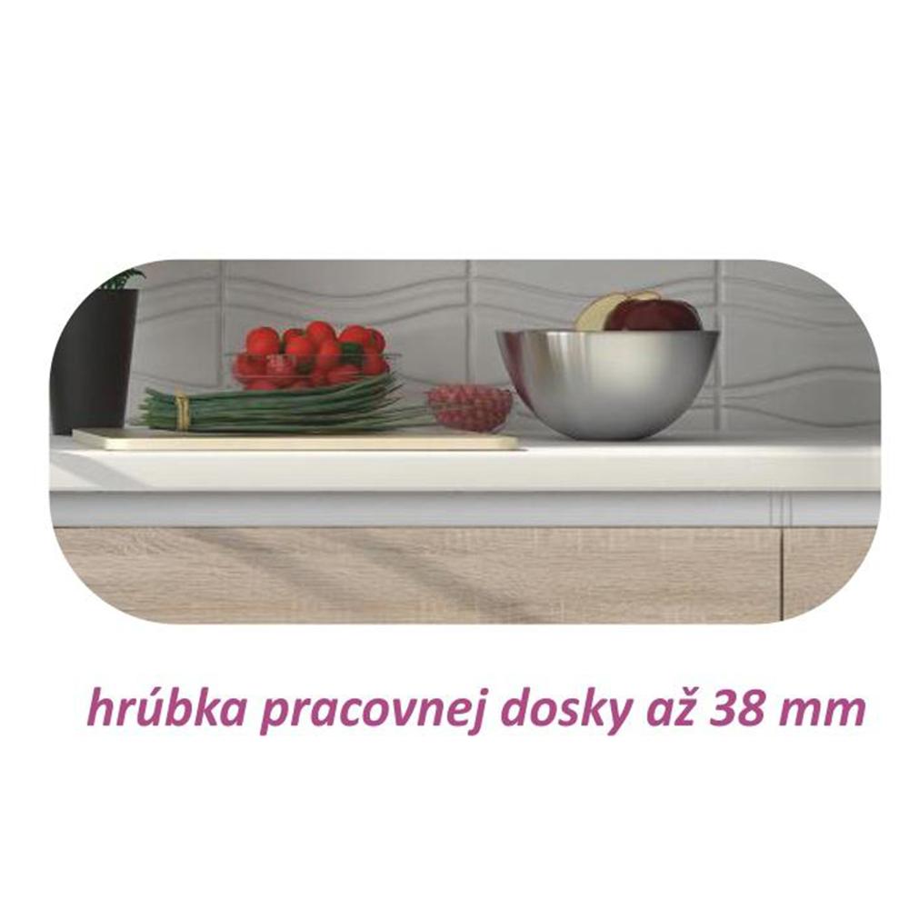 LINE fehér mdf alsó polcos konyhaszekrény 20cm