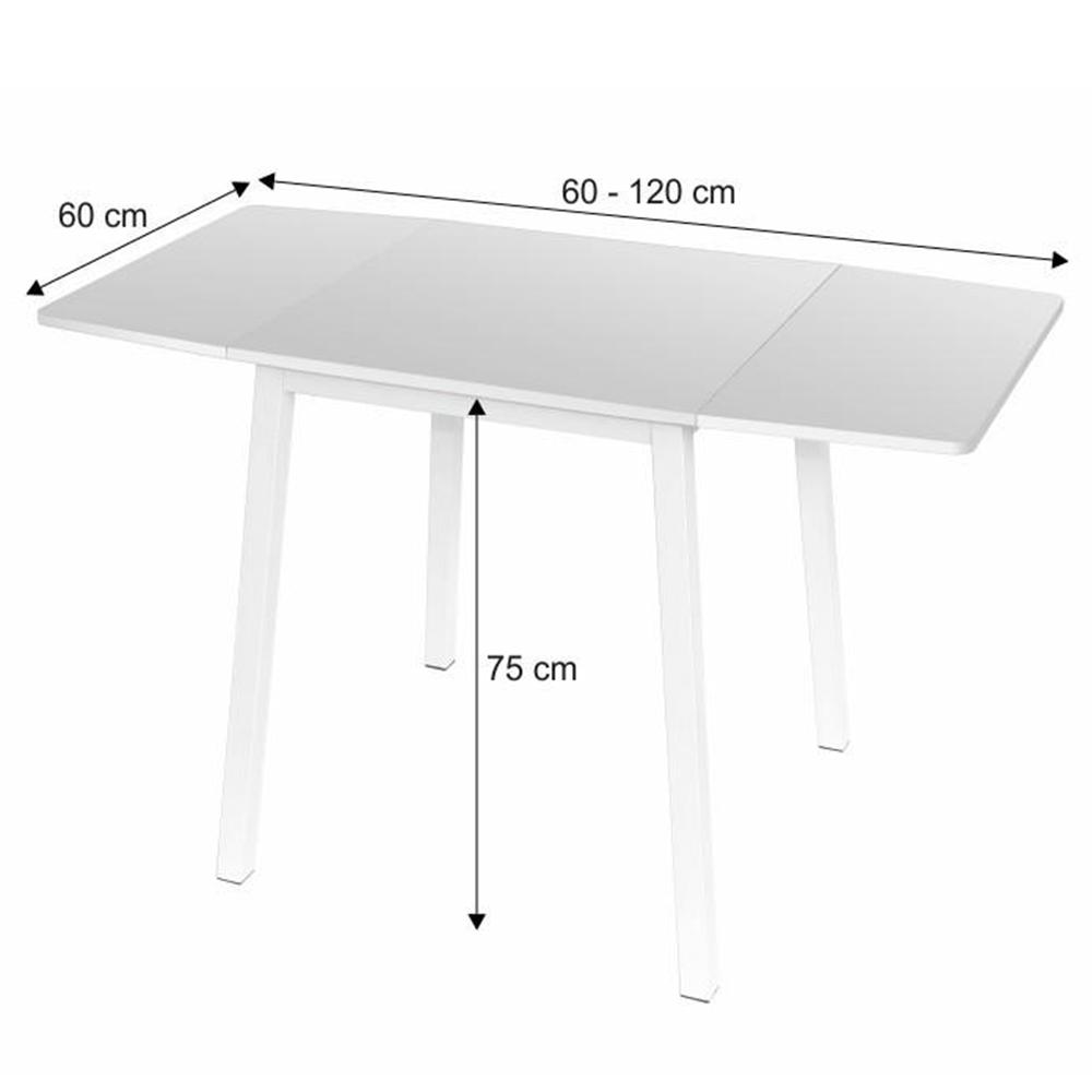 MAURO fehér mdf étkezőasztal 120cm