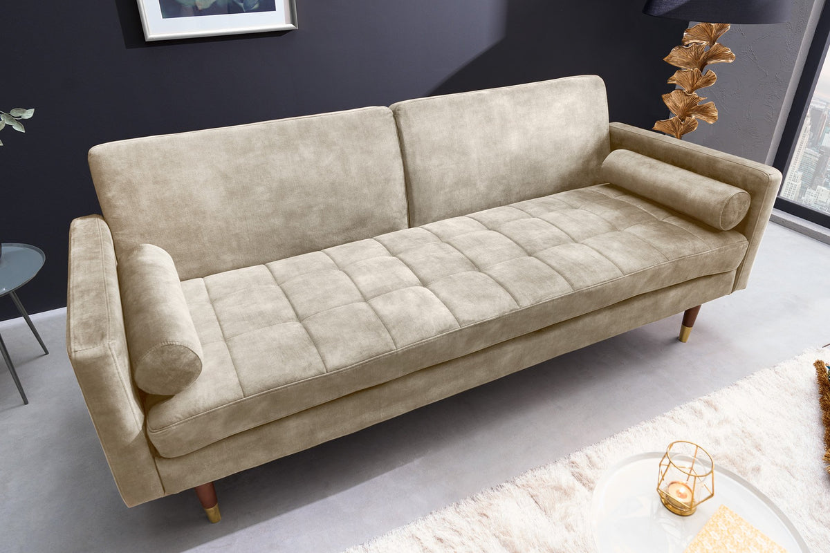 COUTURE pezsgőszínű szövet kanapé 195cm