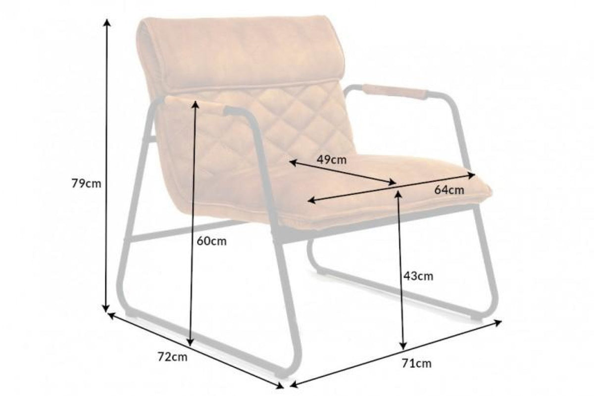 MUSTANG LOUNGER sárga bársony fotel - SZÉPSÉGHIBÁS