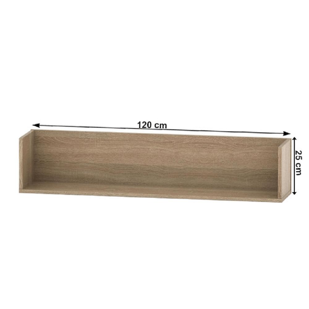 TEMPO sonoma tölgy barna mdf polc
