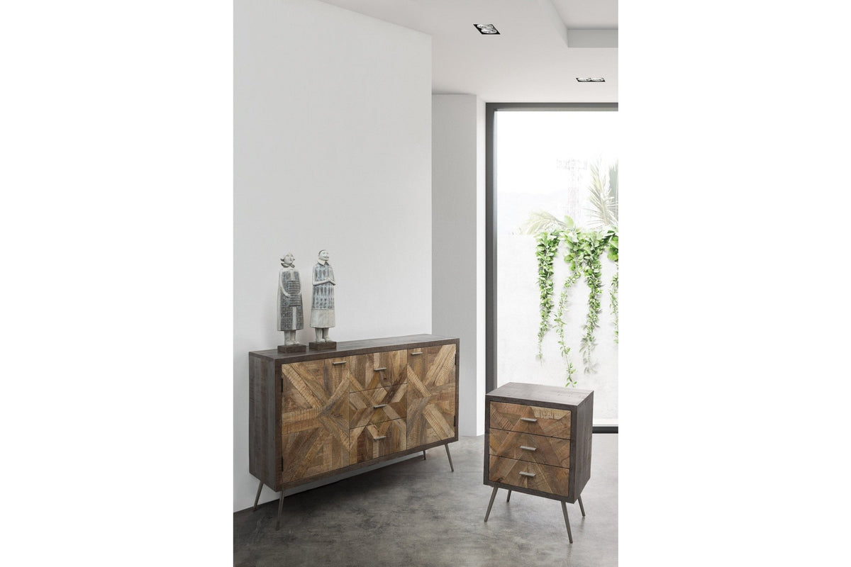 NORWOOD tálalószekrény 2 ajtóval és 3 fiókkal - SZÉPSÉGHIBÁS