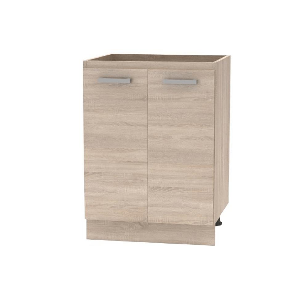 PLUS barna mdf alsó konyhaszekrény 60cm