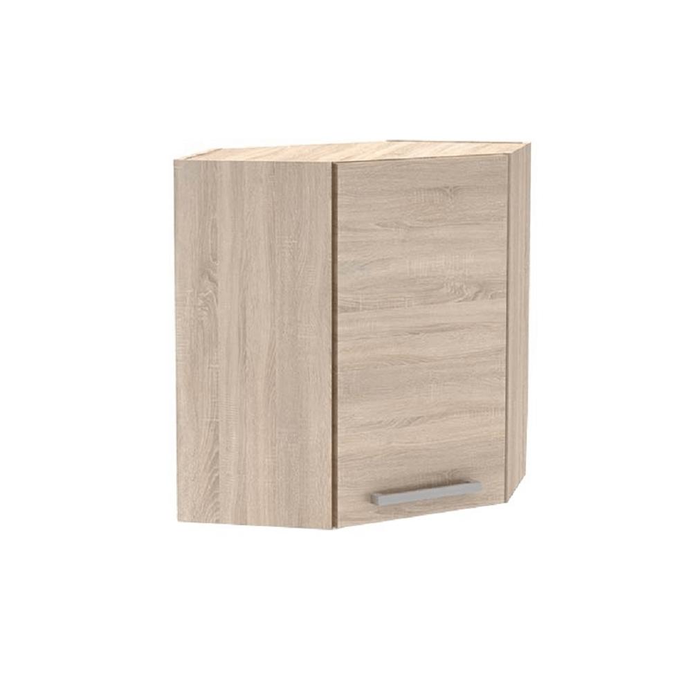 PLUS barna mdf egyajtós felső sarok konyhaszekrény 60cm