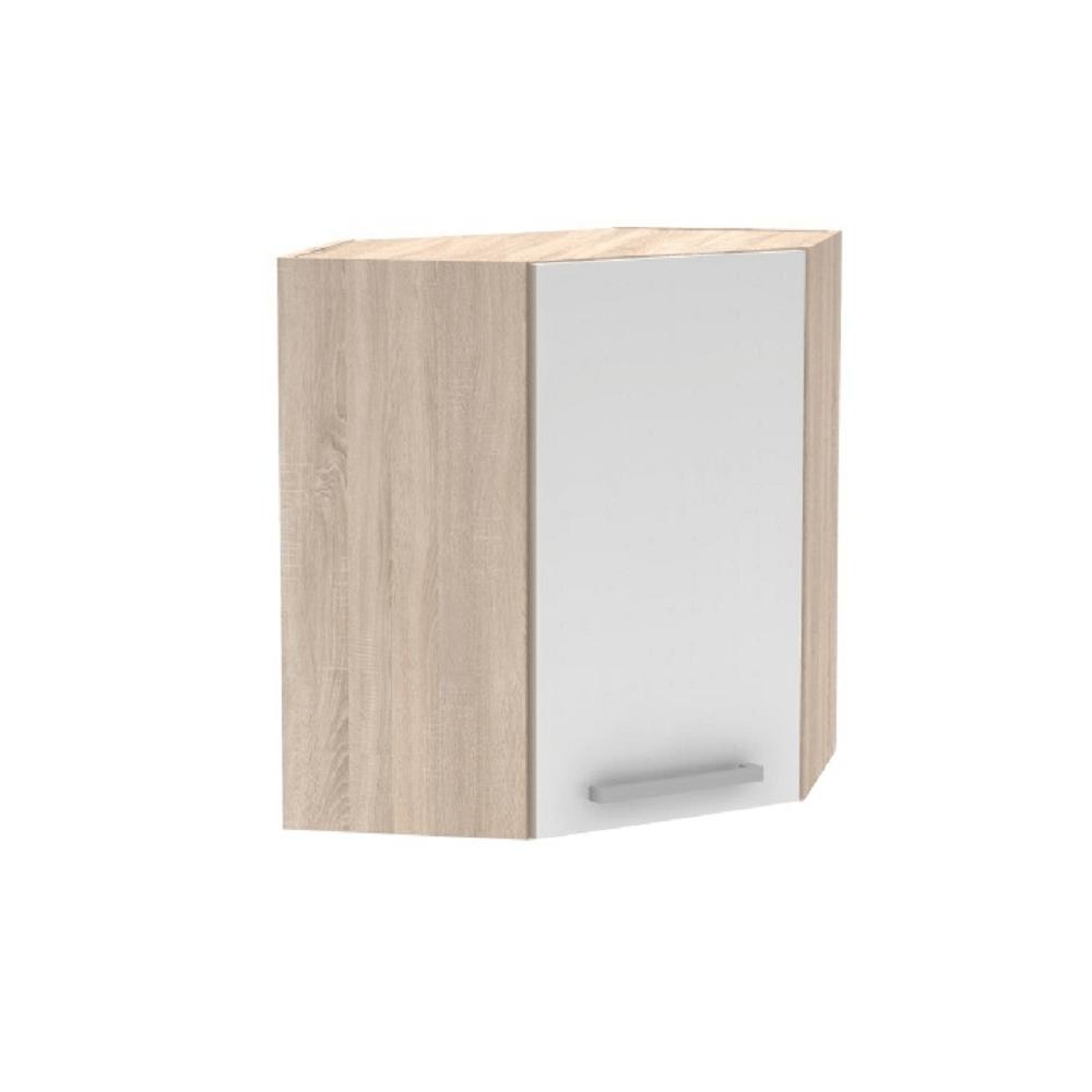 PLUS fehér mdf egyajtós felső sarok konyhaszekrény 60cm