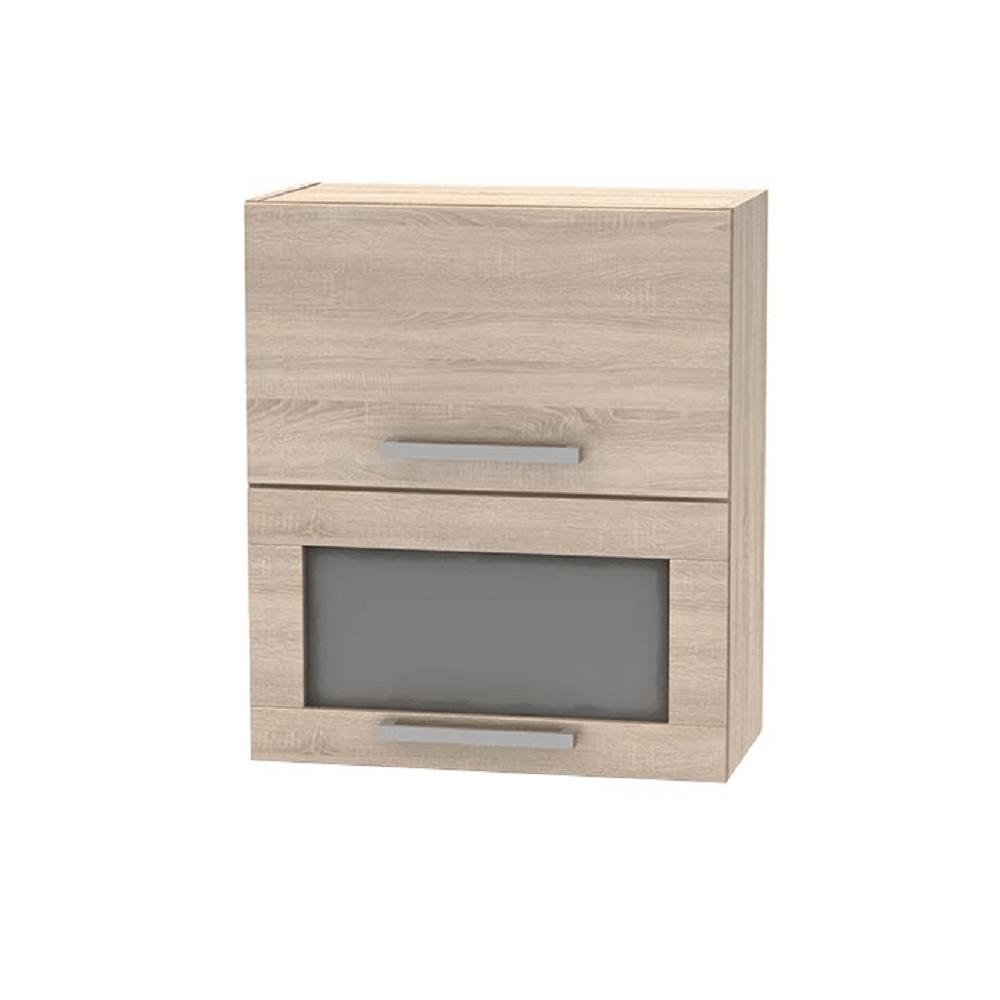 PLUS III barna mdf kétajtós felső konyhaszekrény 60cm