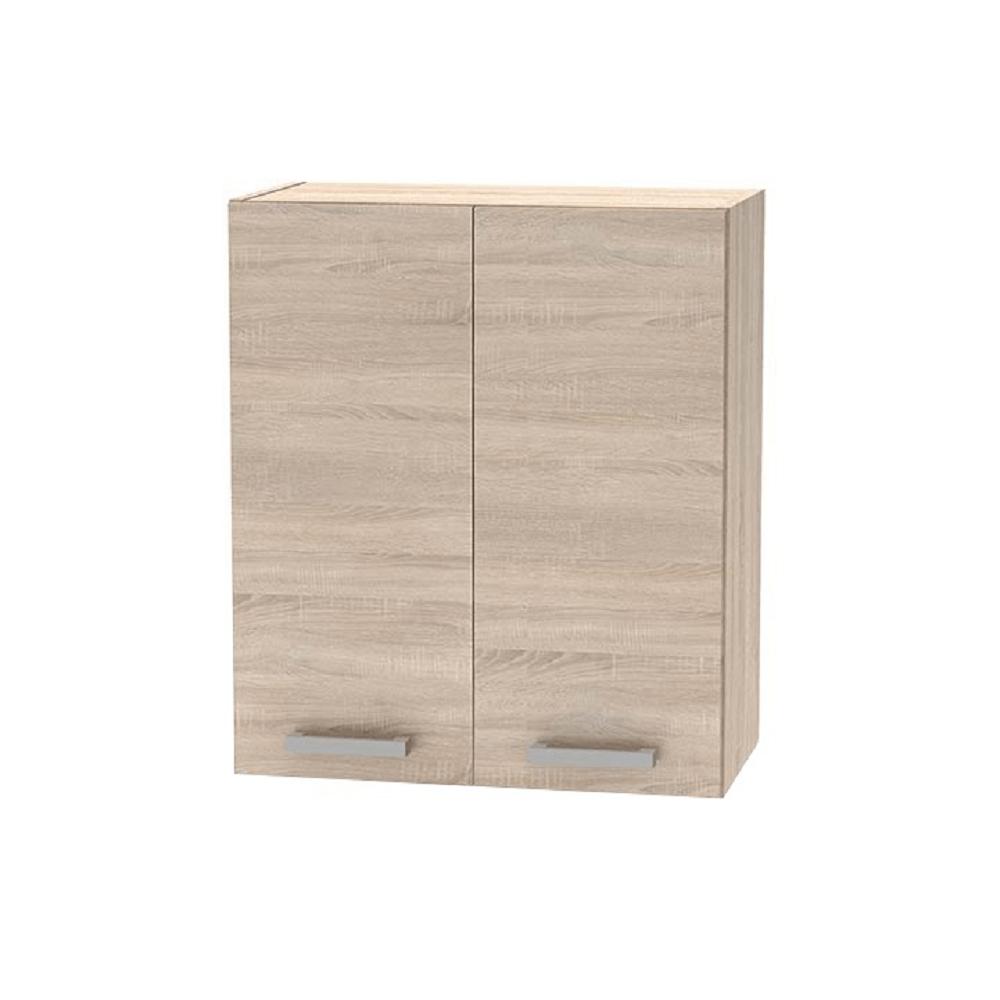 PLUS barna mdf kétajtós felső konyhaszekrény 60cm