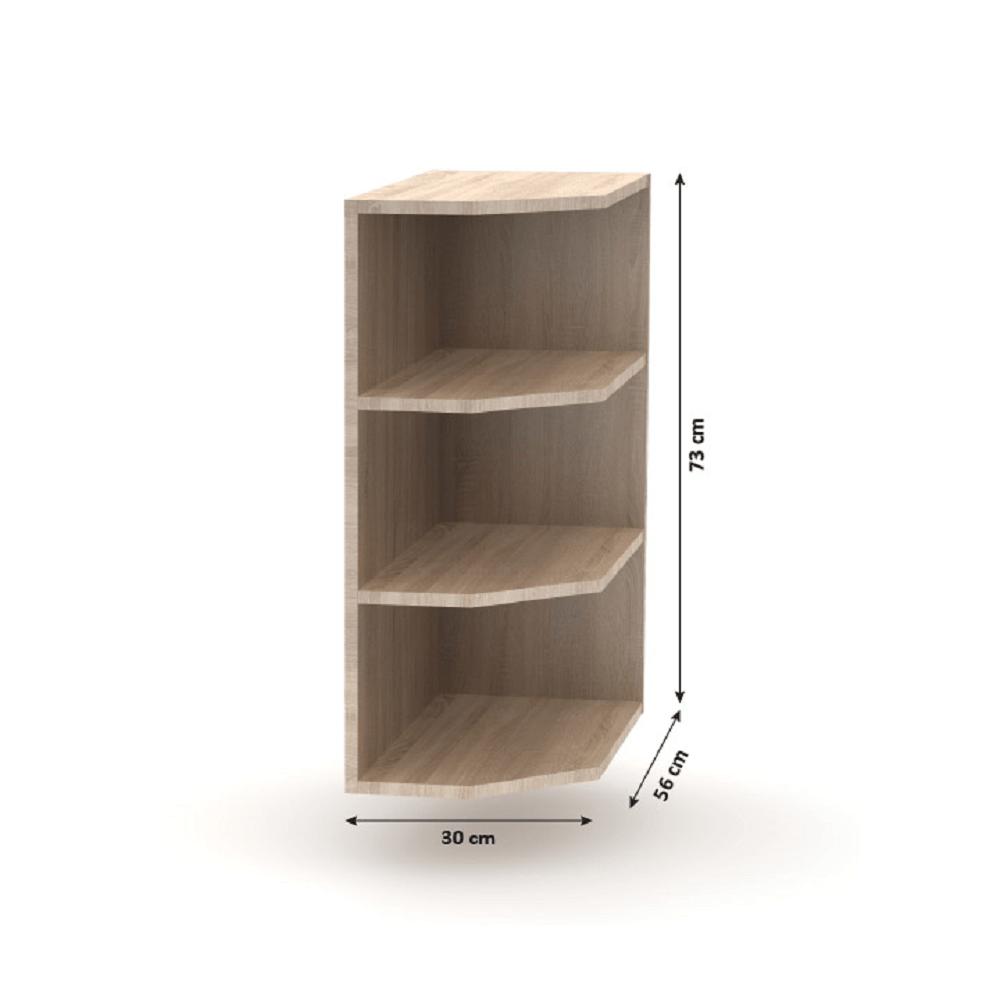 PLUS barna mdf alsó konyhaszekrény 30cm