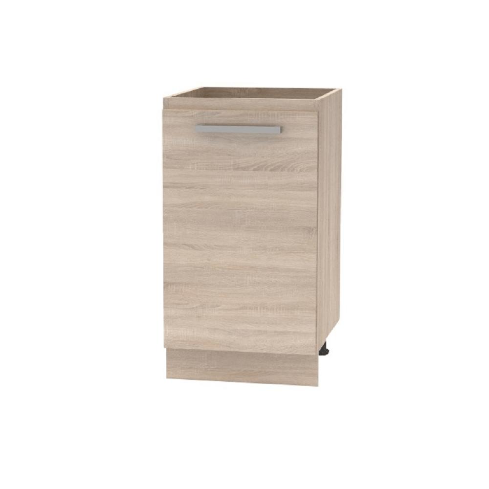 PLUS barna mdf egyajtós alsó konyhaszekrény 45cm