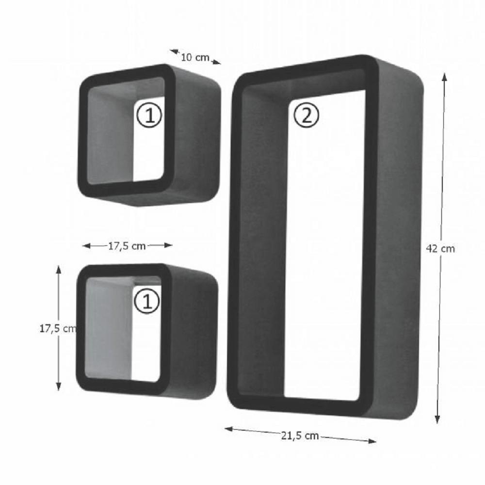 TRIX fekete mdf polc