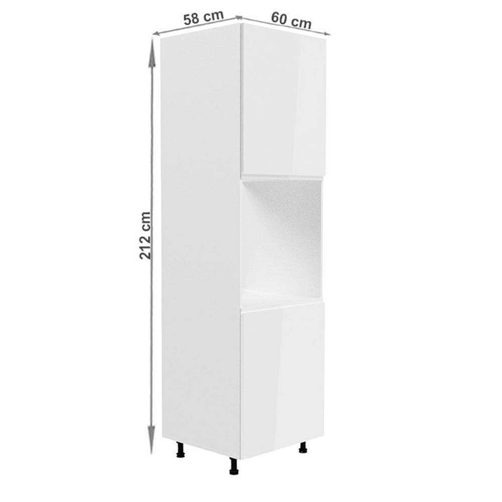 AURORA fehér mdf magasszekrény jobbos 60cm