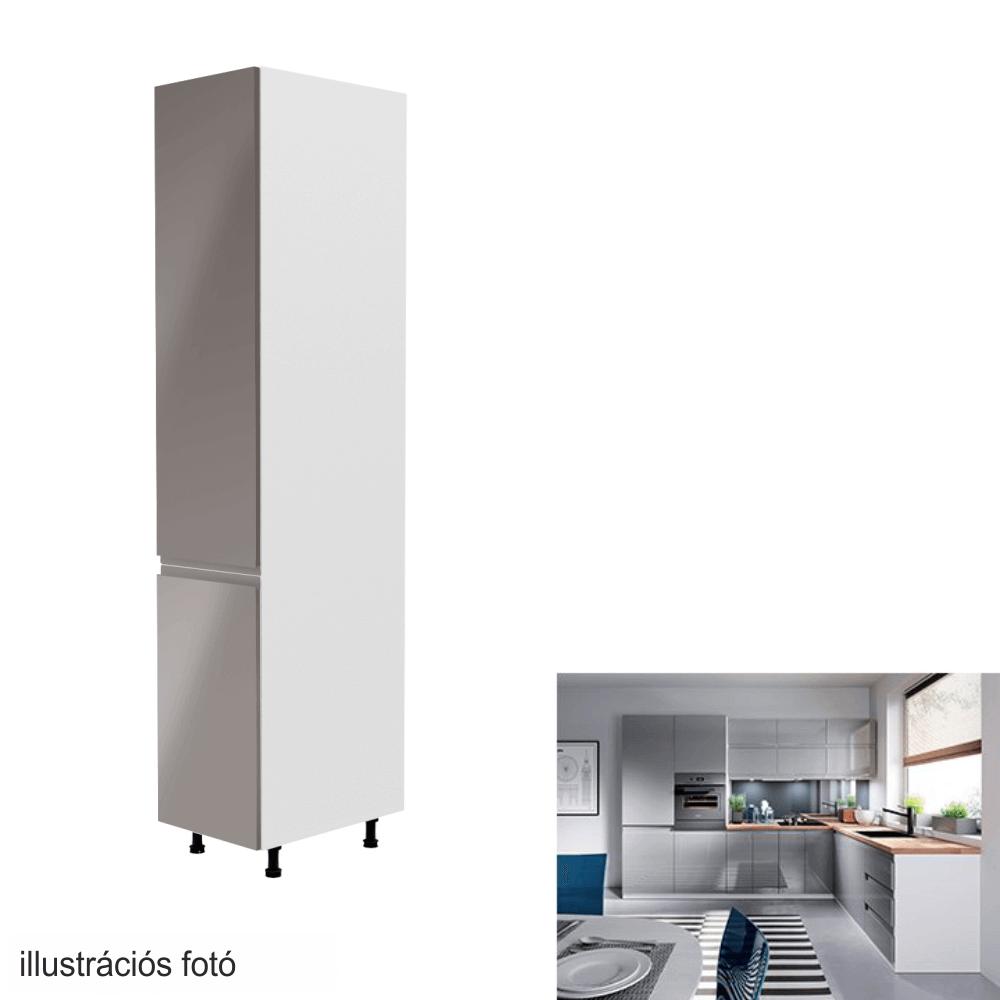 AURORA szürke mdf magasszekrény balos 40cm