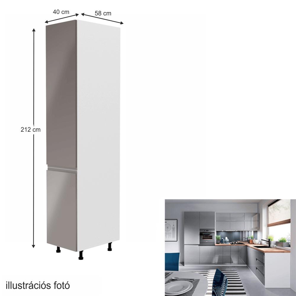 AURORA szürke mdf magasszekrény balos 40cm