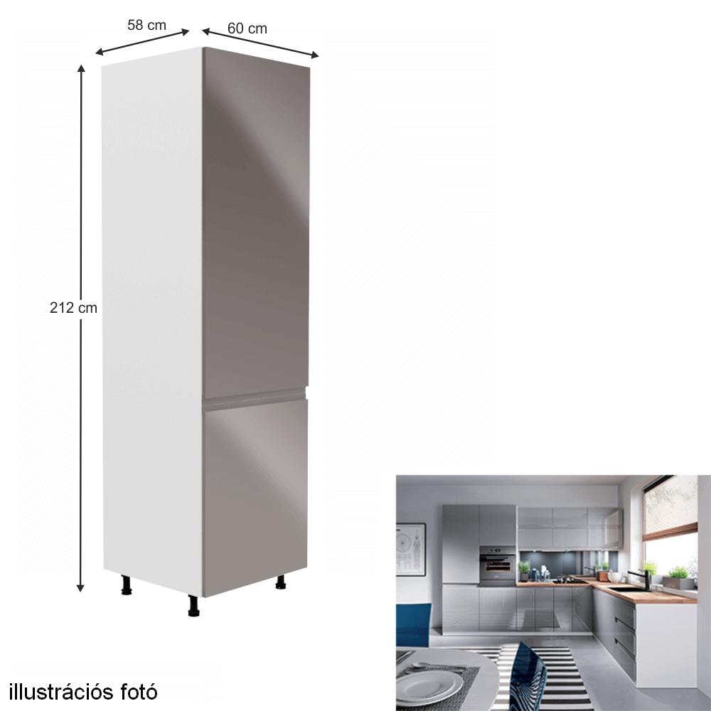 AURORA szürke mdf magasszekrény jobbos 60cm