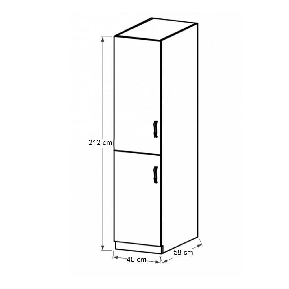 SICILIA B fehér mdf álló konyhaszekrény 40cm