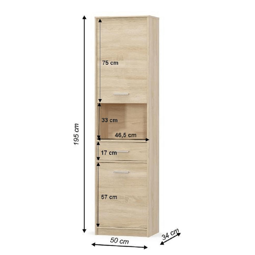 TEYO barna mdf polcok