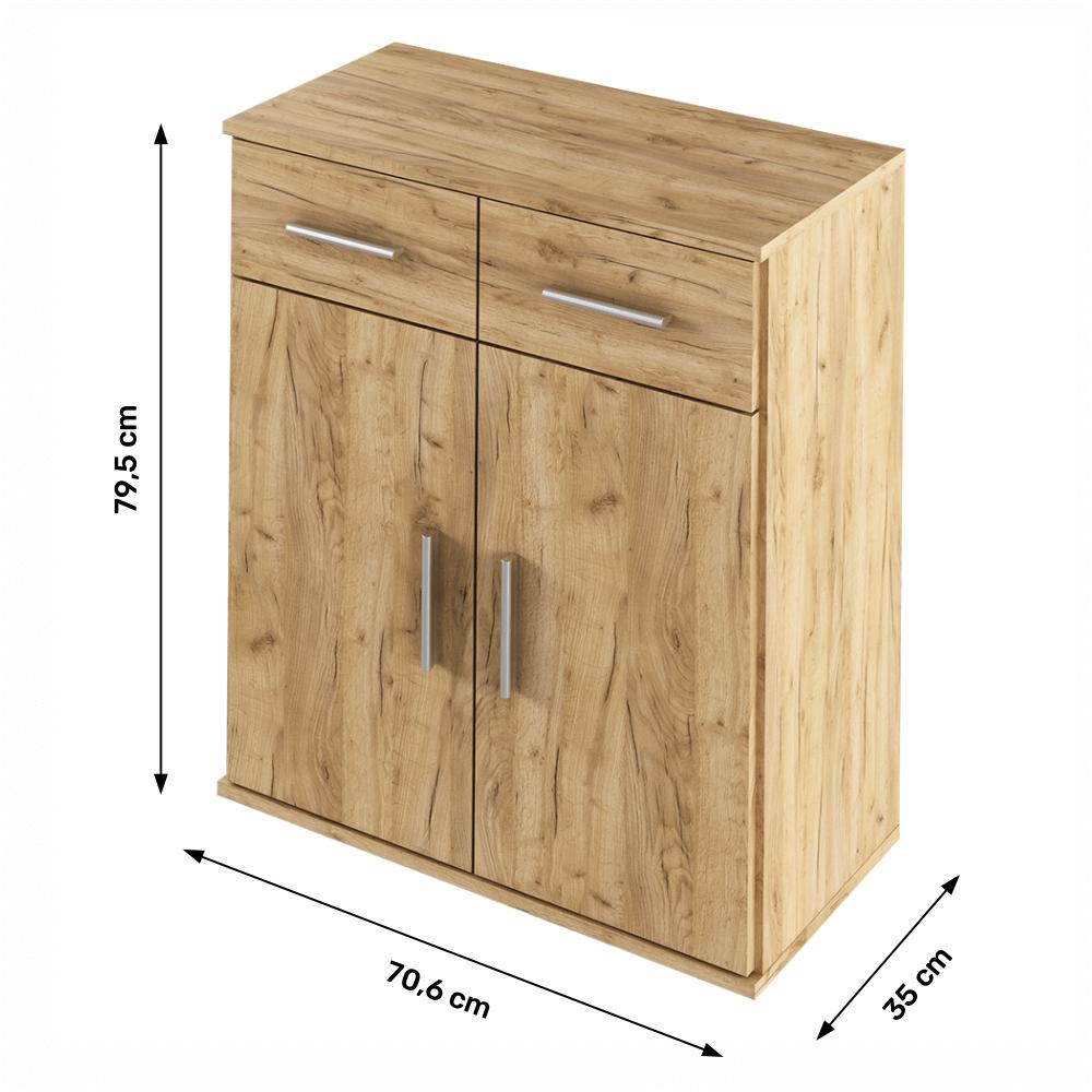 RESITA III artisan tölgy barna mdf komód