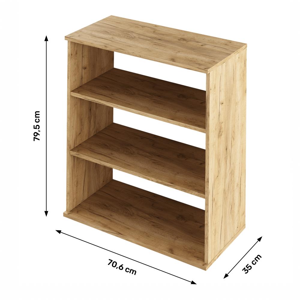 RESITA artisan tölgy barna mdf könyvespolc
