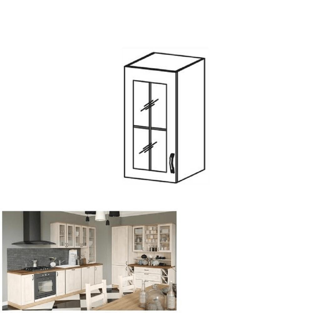 ROYAL II fehér mdf felső konyhaszekrény balos 30cm