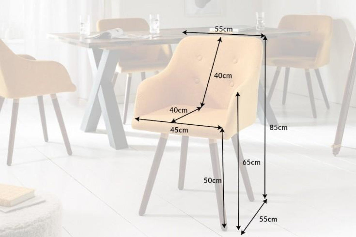 SCANDINAVIA MEISTERSTÜCK sárga szövet szék