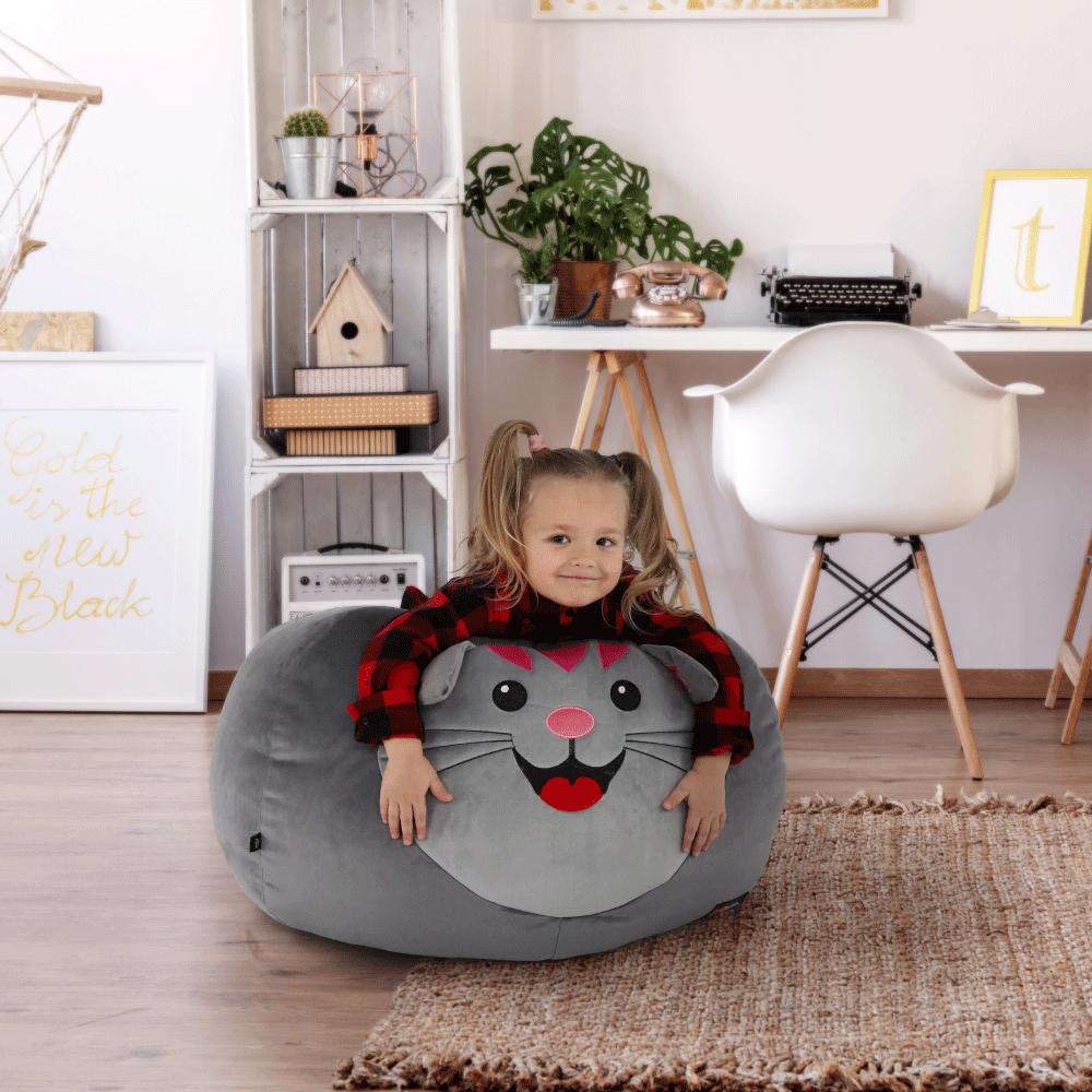 BABY szürke szövet babzsák