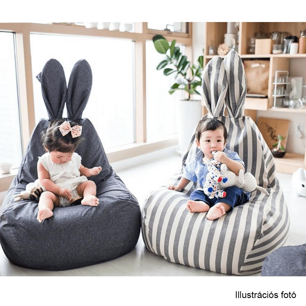 LAPIN szürke szövet babzsák