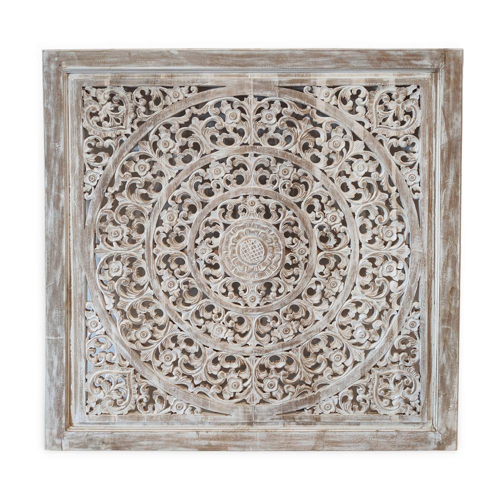 SIRSAK faragott mandala minta fali dekoráció- 100 cm