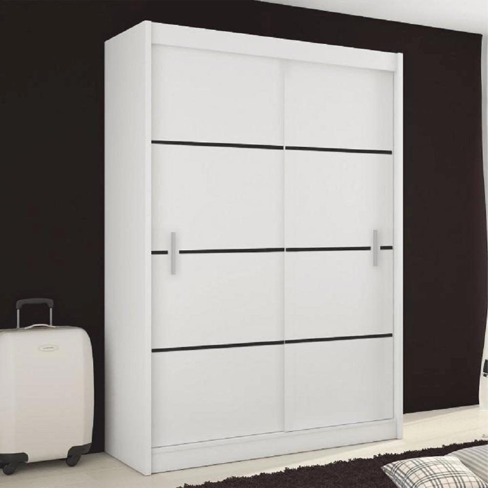 MERINA fehér mdf tolóajtós szekrény 150cm