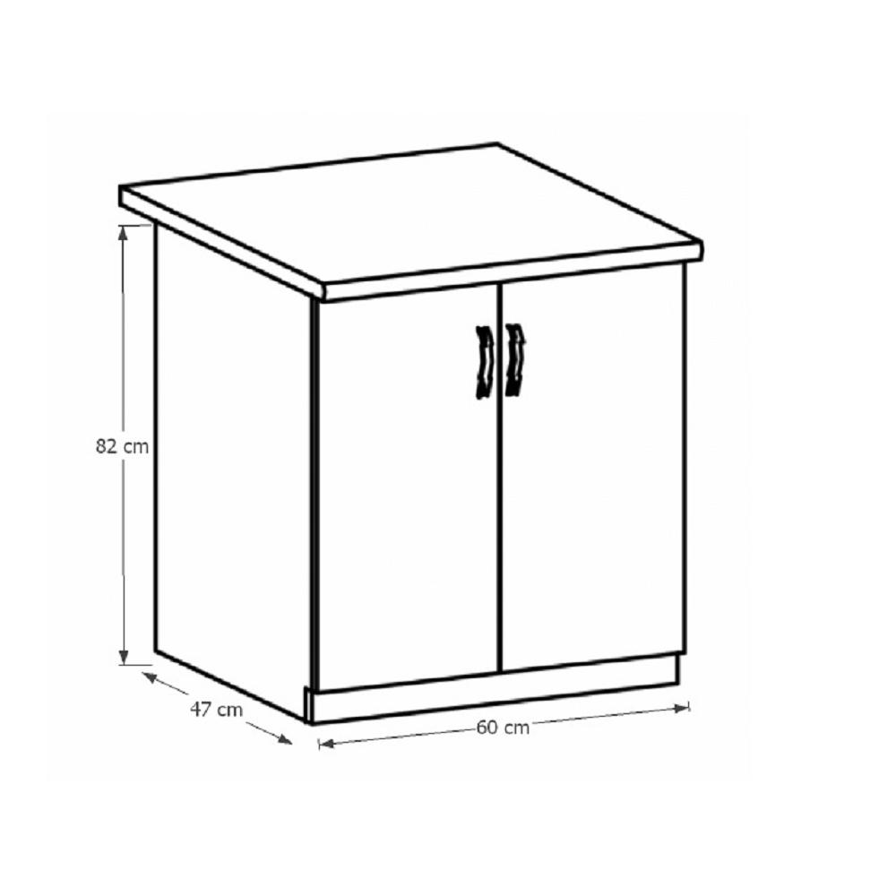 PROVANCE fehér mdf alsó konyhaszekrény 60cm