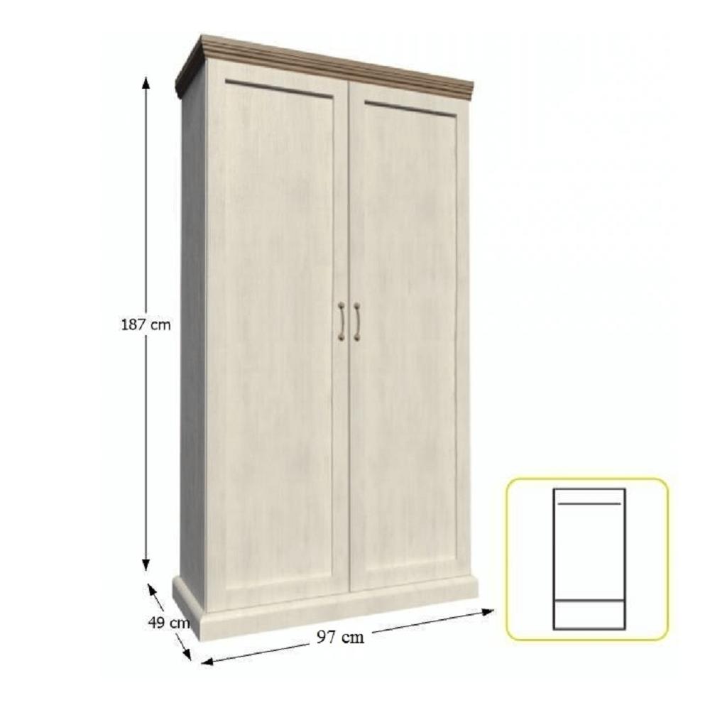 ROYAL II fehér mdf szekrény