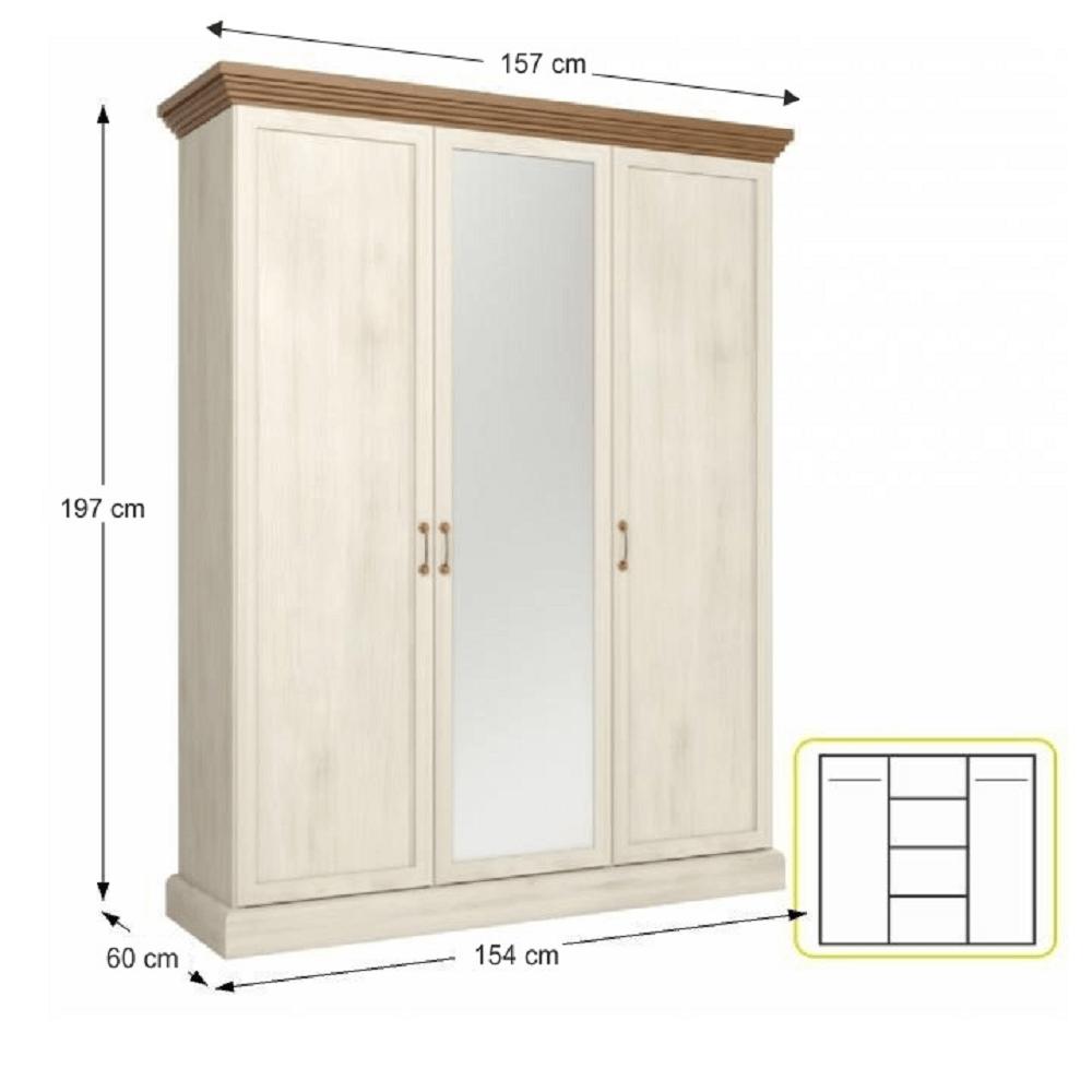 ROYAL III fehér mdf szekrény
