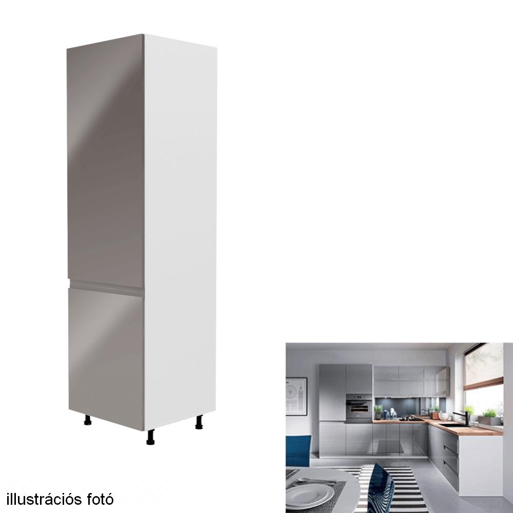 AURORA szürke mdf hűtőgép szekrény balos 60cm