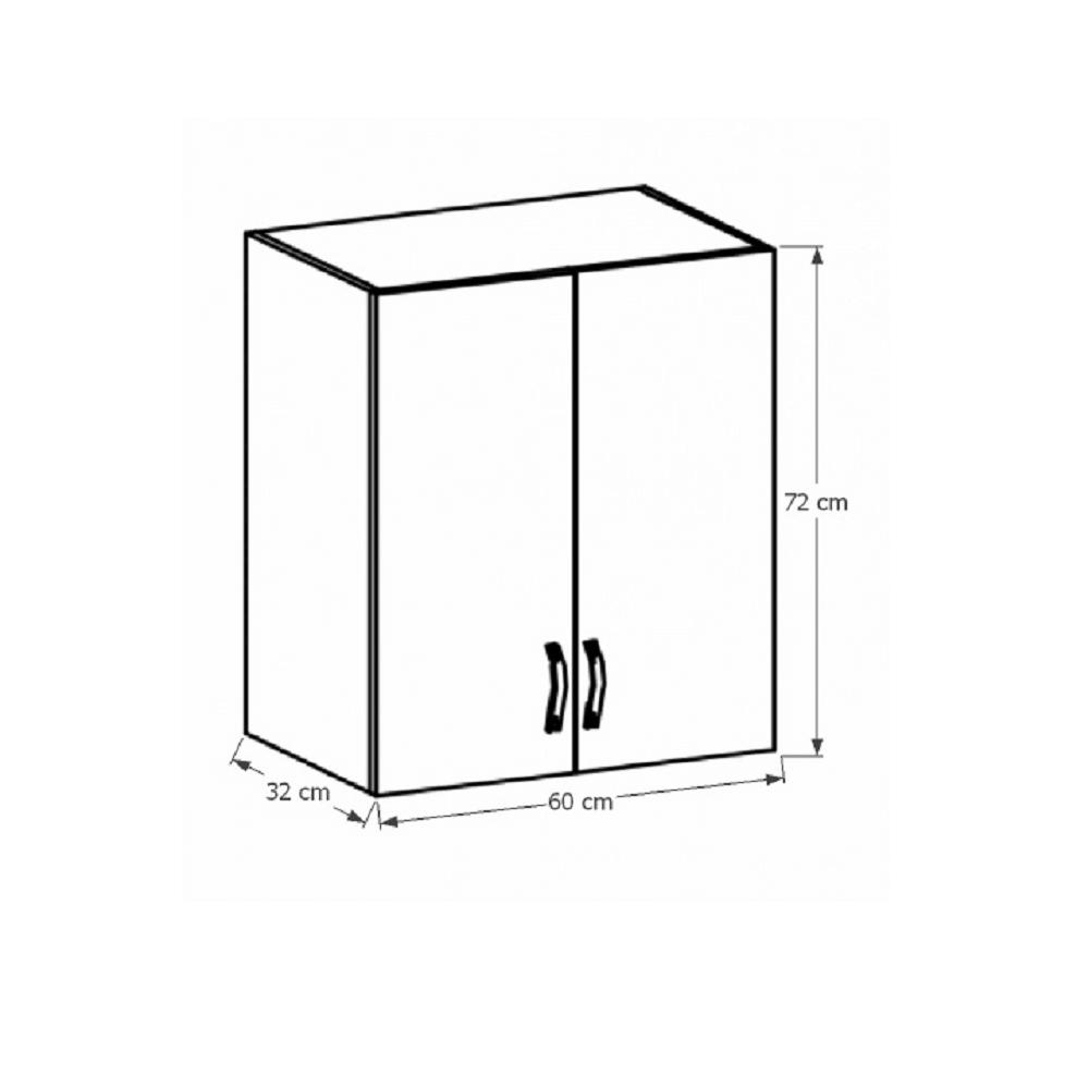 PROVANCE fehér mdf felső konyhaszekrény 60cm
