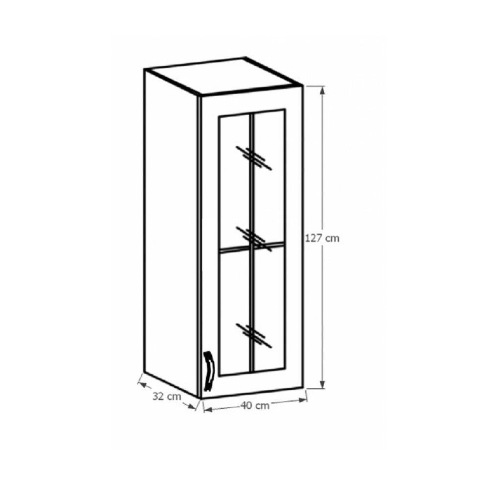 PROVANCE fehér mdf felső konyhaszekrény 40cm