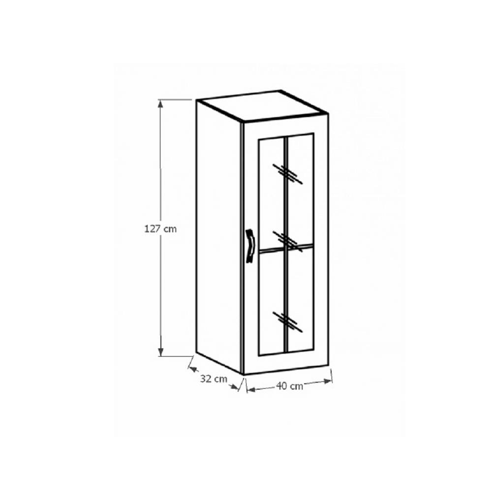 ROYAL B fehér mdf felső konyhaszekrény 40cm
