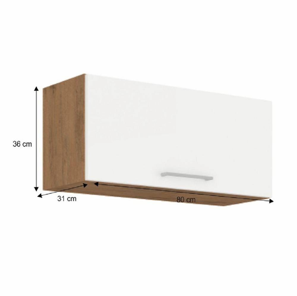 VEGA F fehér mdf felső konyhaszekrény 80cm