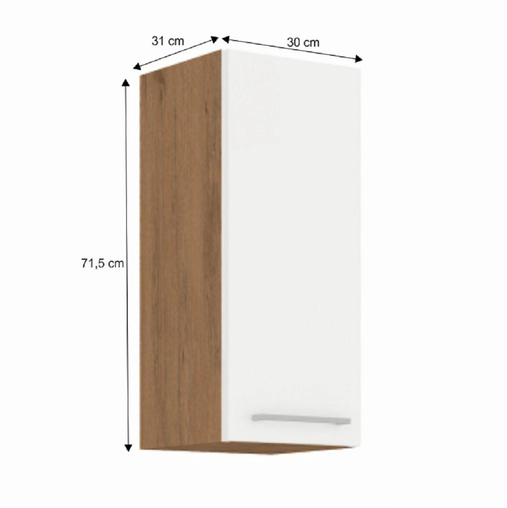 VEGA fehér mdf felső konyhaszekrény 30cm