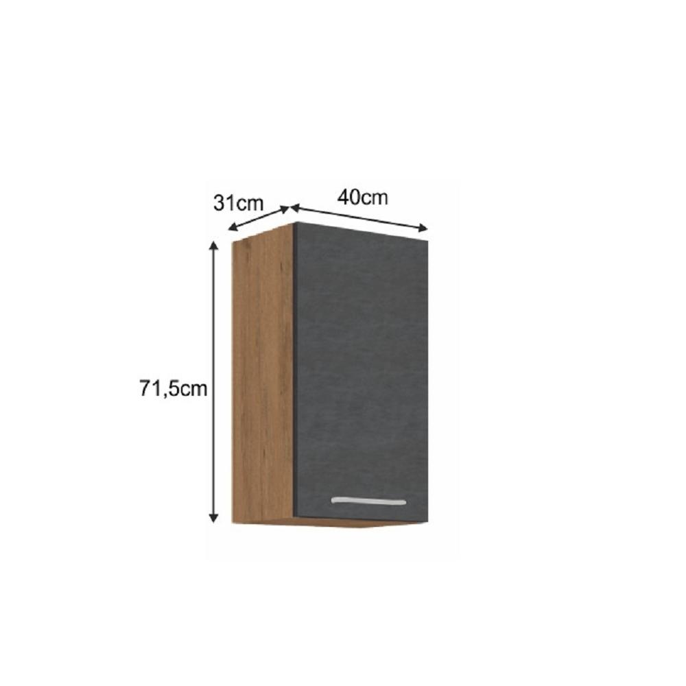VEGA szürke mdf felső konyhaszekrény 40cm