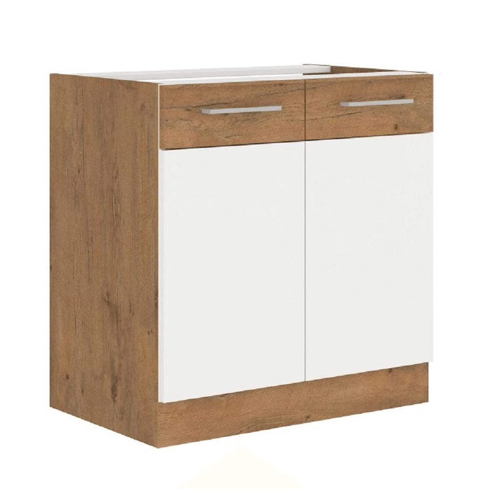 VEGA fehér mdf alsó konyhaszekrény fiókkal 80cm