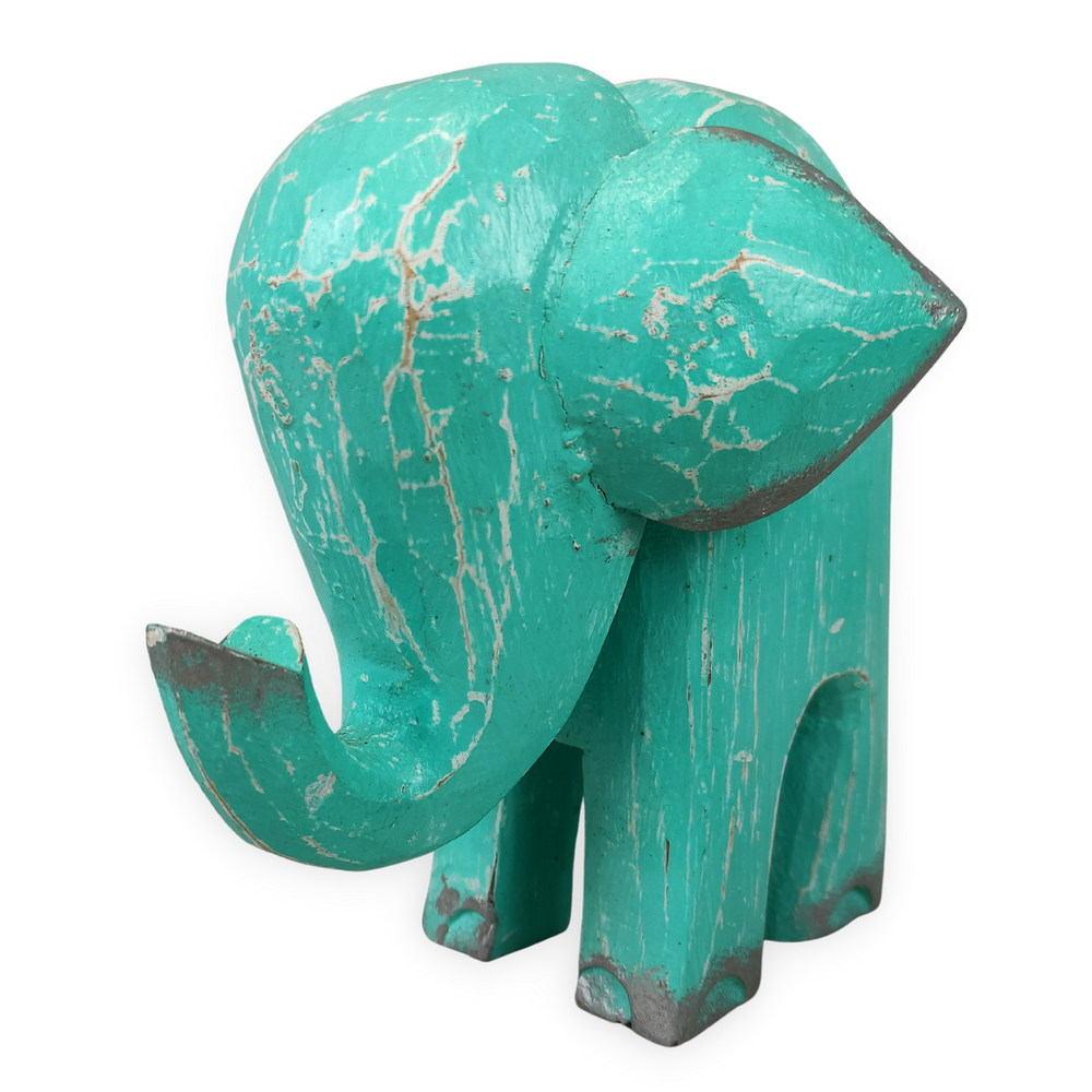 GAYAH türkiz elefánt szobor M