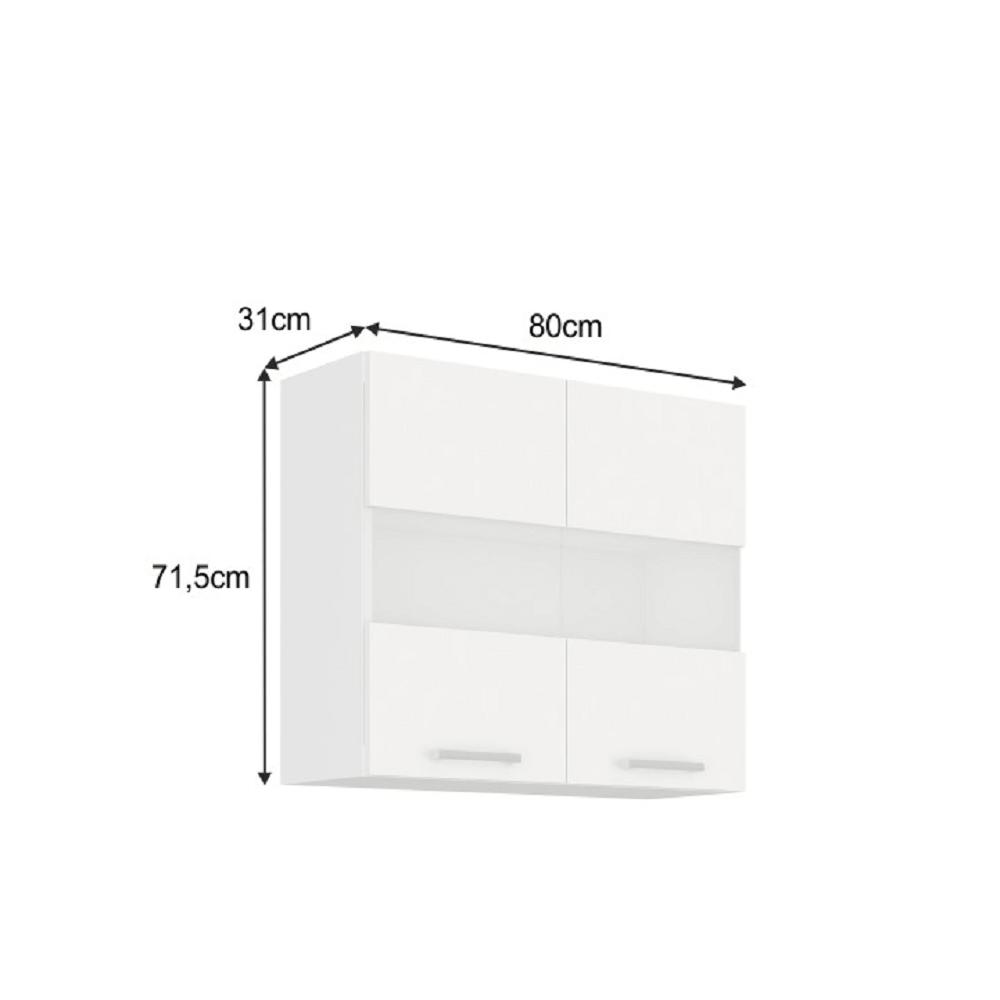 SPLIT C fehér mdf felső konyhaszekrény 80cm